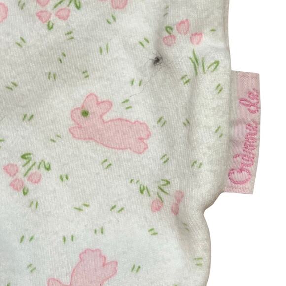 Creme De La Creme Baby Girl Bunny Footed Outfit Size 9 Months Embroidered Ribbon - Picture 6 of 6